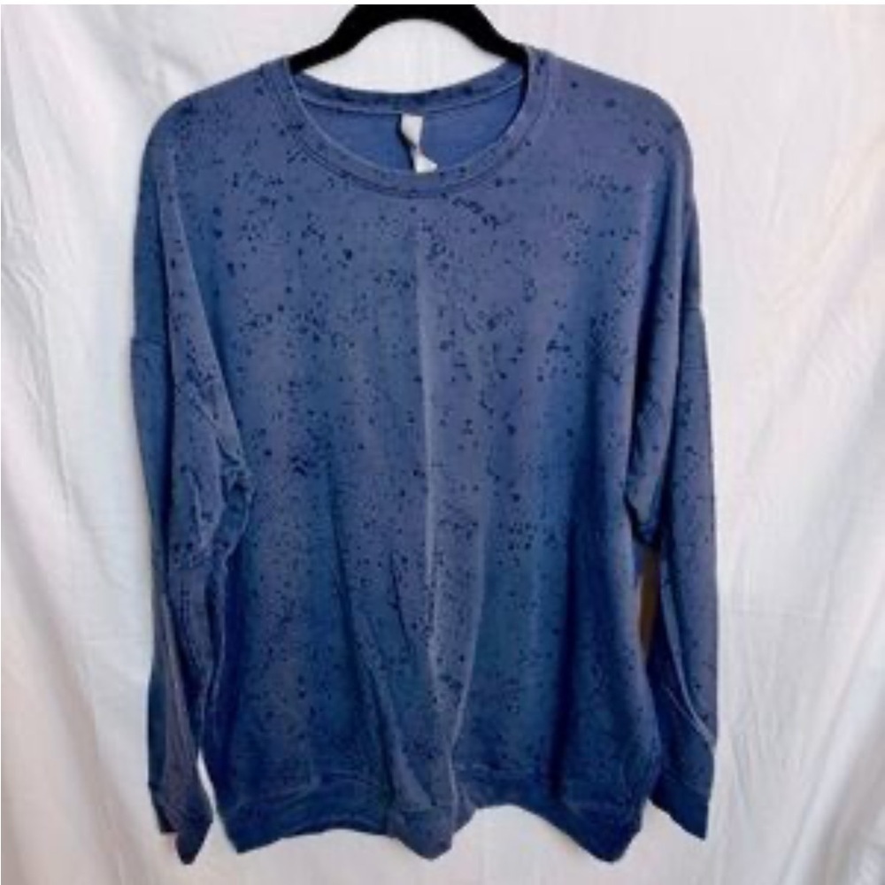Athleta Studio To Street Print Sweatshirt Paint Splatter